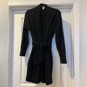 Black bathrobe